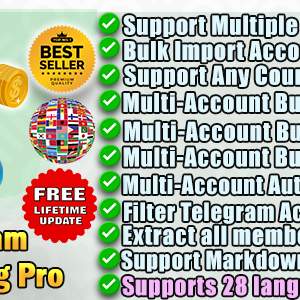 Telegram Marketing Tools-Scraper/Extract/Add/Search/Invite Member